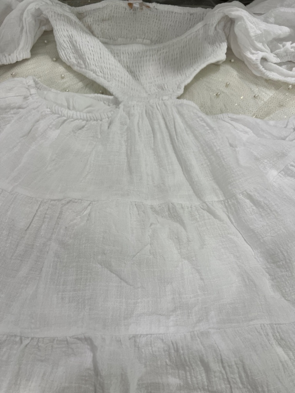 Olivaceous White Sundress 100 cotton - Picture 13 of 14